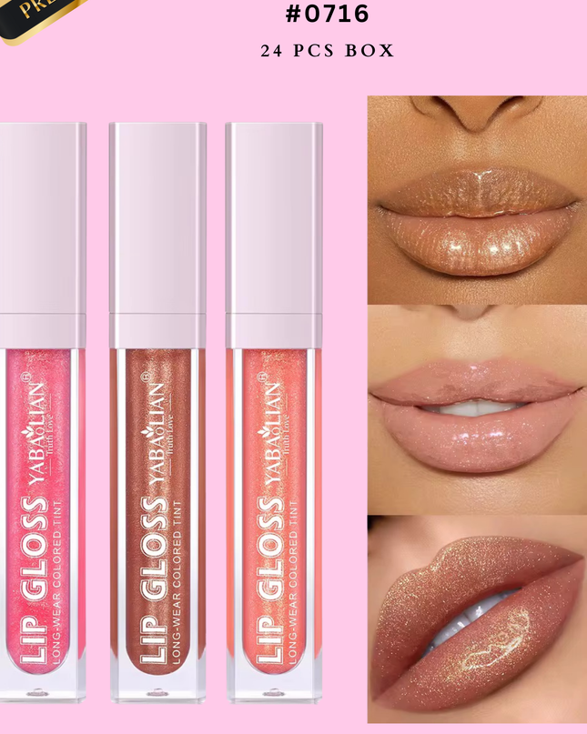 LIPGLOSS colored tint  - 24 pcs  (PREMIUM BRAND) - #0716
