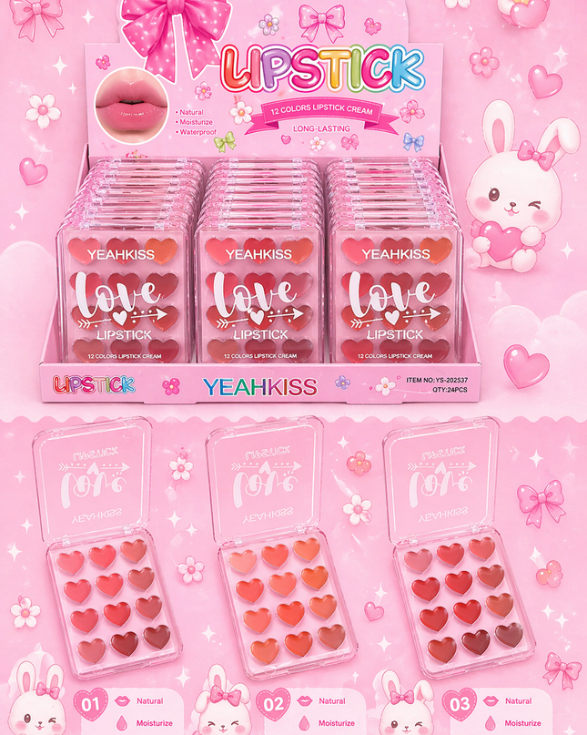 YEAHKISS- LIPSTICK PALET- 24 pc -(box #202537)