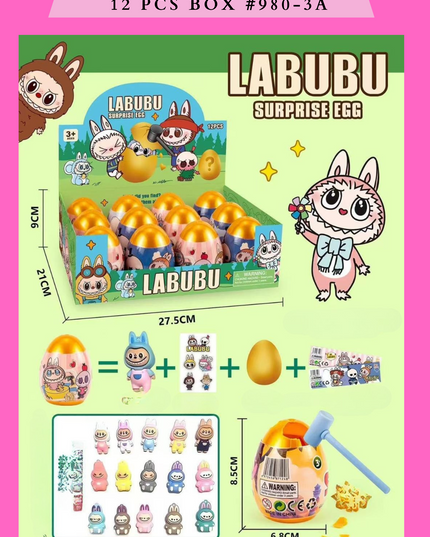 SURPRISE EGG LABUBU - 12 PCS BOX #980 - 3 A