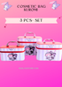 SET  Cosmetic Bag - Kuromi & Melody  - 3 pcs per set( #1288)