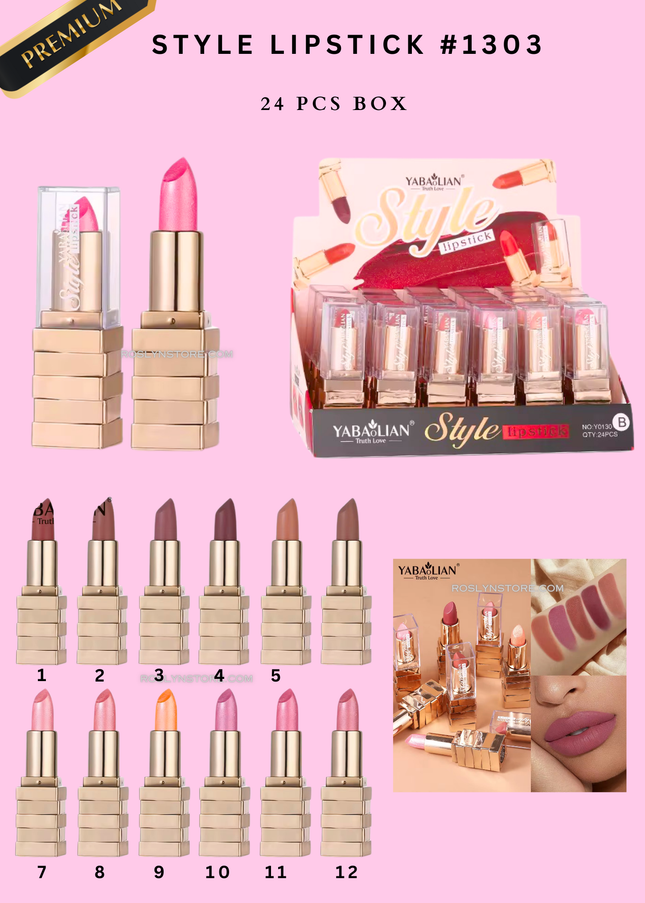 STYLE LIPSTICK - 24 pcs  (PREMIUM BRAND) - #1303