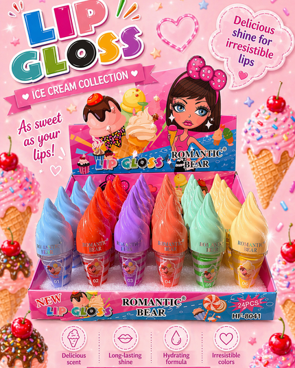 ICE CREAM Lipgloss - romantic bear HF8041