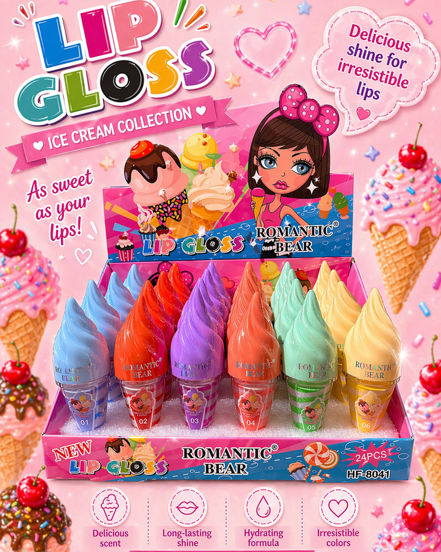 ICE CREAM Lipgloss - romantic bear HF8041