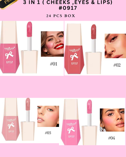 IT’S NOT JUST CHEEK 3 in 1 cheeks, eyes and lips) - 24 pcs  (PREMIUM BRAND) - #0917