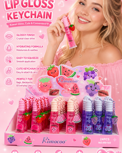 LIPGLOSS KEYCHAIN  RIMOCCO-24 pcs box ( #R9150 )