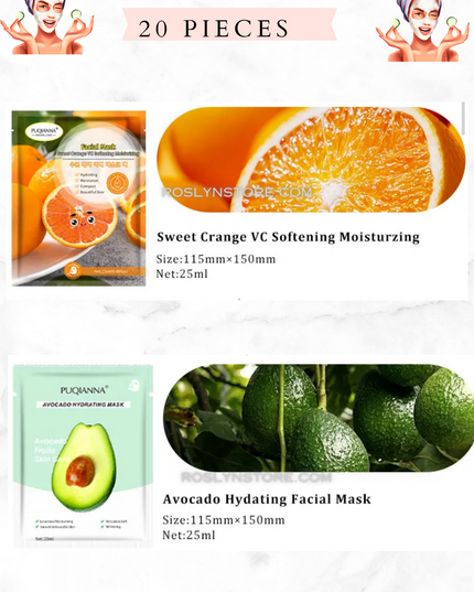 FACE MASK SET - 20 pieces