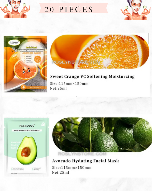 FACE MASK SET - 20 pieces