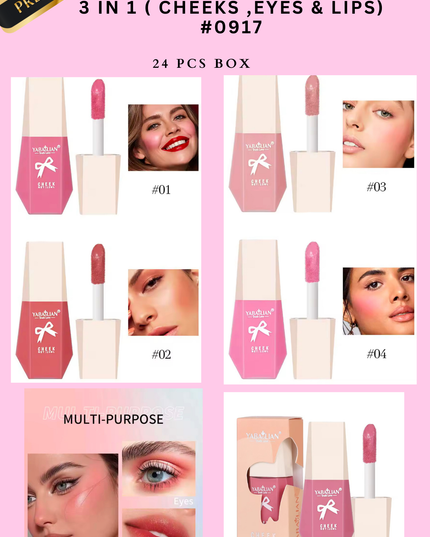IT’S NOT JUST CHEEK 3 in 1 cheeks, eyes and lips) - 24 pcs  (PREMIUM BRAND) - #0917