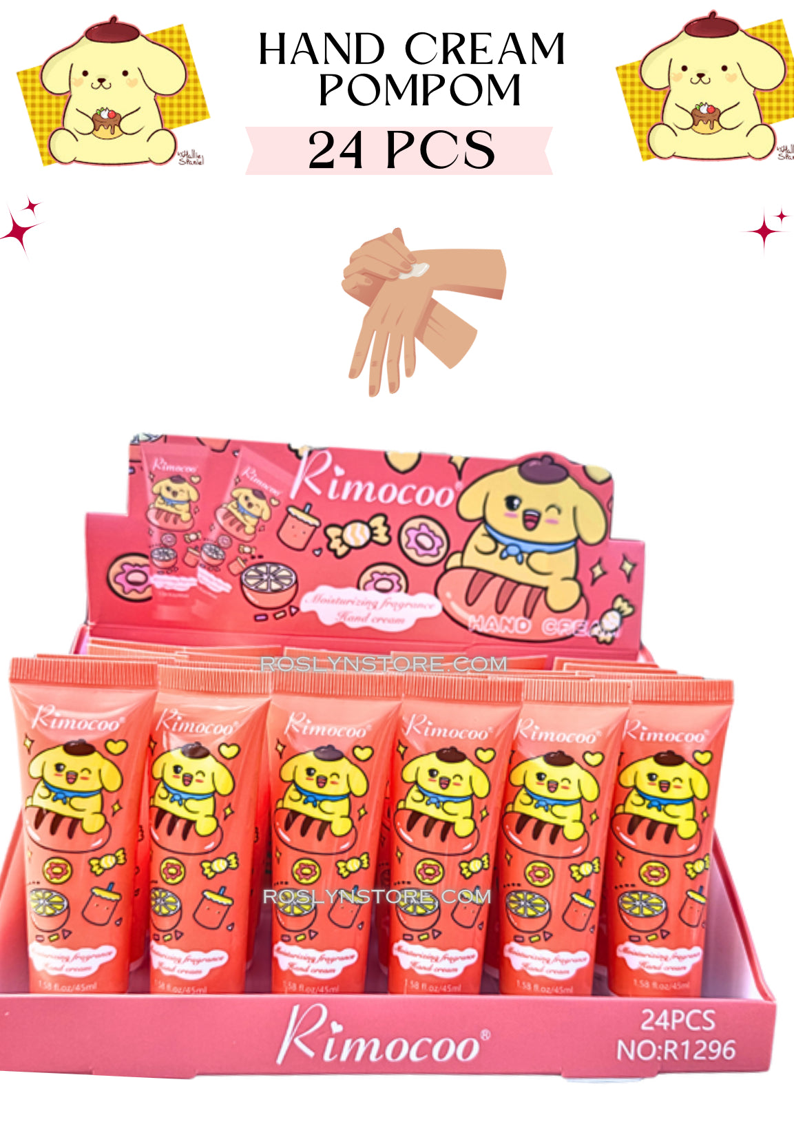 POMPOMPURIN- Hand cream  - (24 pcs box ) - 45 ml per each