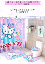 4pcs Bathroom Set - Dotted Pattern
Shower Curtain with Hooks, Water Repellent & Non-slip Rug, Toilet Cover Mat, Super Absorbent Bath Mat