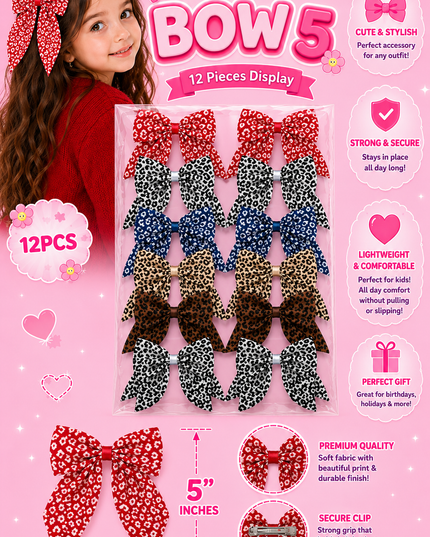 BOW GIRLS #4 - 12 pcs set ( #B24)