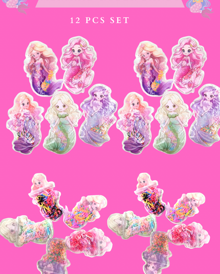 MERMAID Ruber bands- for hair - 12 PCS SET