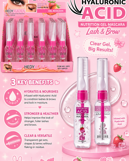CLEAR MASCARA Hyaluronic Acid - TREATMENT for lash and brow #3003 - (24 PCS BOX)