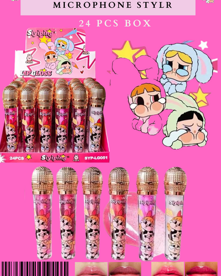 CRY BABY MAGIC LIPGLOSS  (#SYP LG05) MICROPHONE STYLE 24 PCS BOX