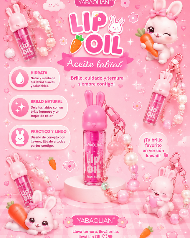 LIPGLOSS KEYCHAIN BUNNY YABAOLIAN 12 pcs box