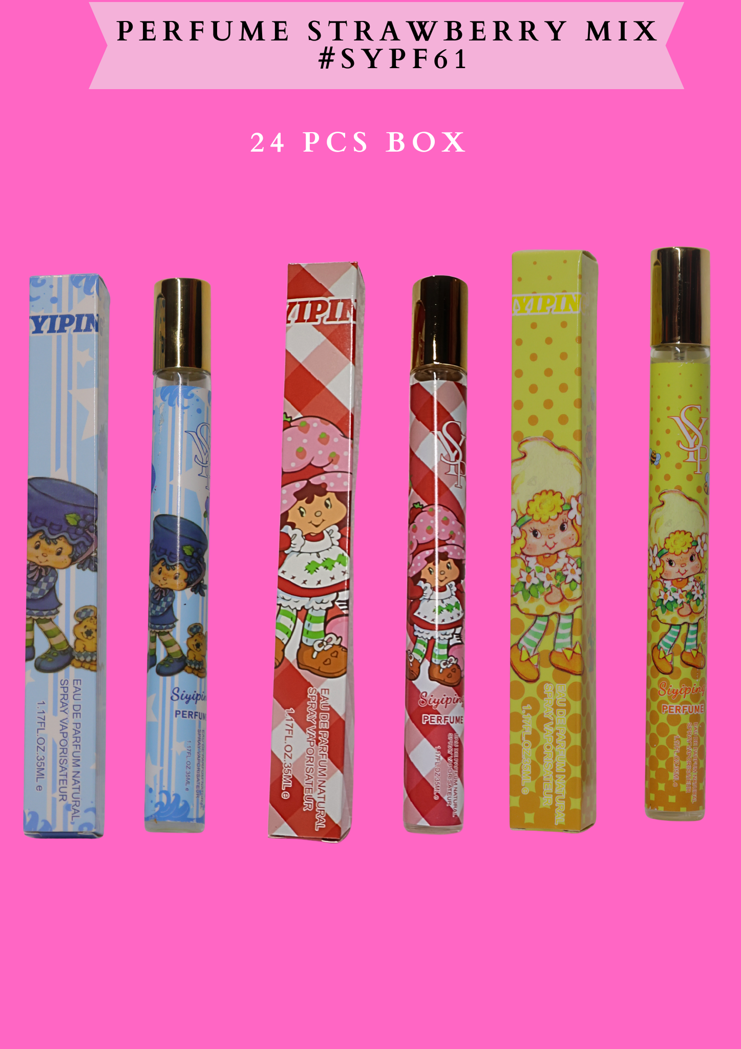 PERFUME STRAWBERRY & FRIENDS MIX #SYPF61 (35 ml)- 24 PCS BOX