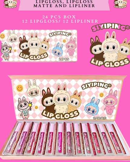 LABU SIYIPING BIG BOX LIPGLOSS, LIPGLOSS MATTE AND LIPLINER (24 PCS BOX 12 LIPGLOSS/ 12 LIPLINER)
