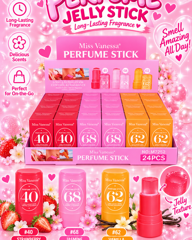 SOLID PERFUME STICK -MISS VANESSA- 24 pcs box - (M7252)