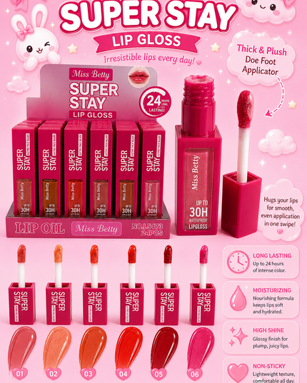 SUPER STAY LIPGLOSS MISS Betty  24 pcs box - #L5473