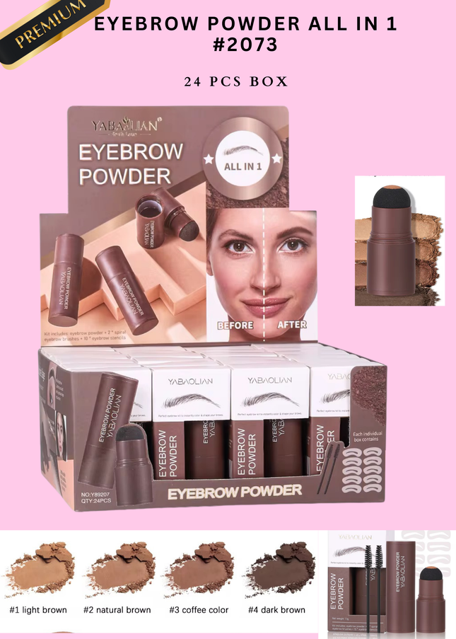 EYEBROW POWDER -all in one -  24 pcs  (PREMIUM BRAND) - #2073
