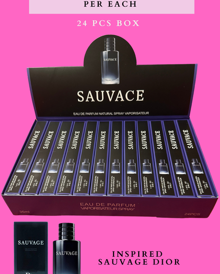 Sauvace travel size 35 ml per each -24 pcs box