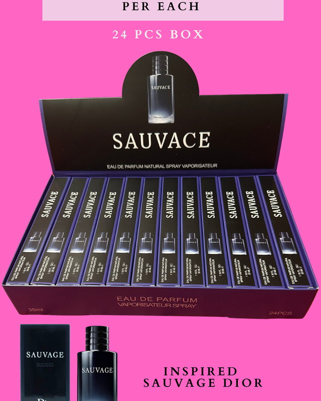 Sauvace travel size 35 ml per each -24 pcs box