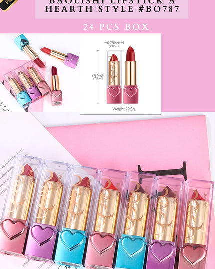 BAOLISHI LIPSTICK A HEARTH STYLE ( #B0787) - 24 pcs box