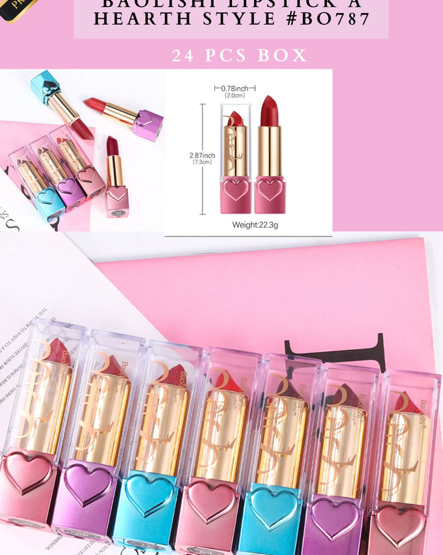 BAOLISHI LIPSTICK A HEARTH STYLE ( #B0787) - 24 pcs box