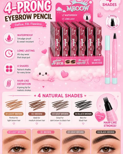 EYEBROW PENCIL - EFFECT MICROBLADING- 36 PCS box -(#HS1550)