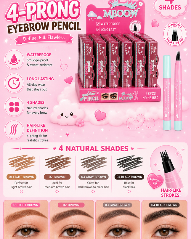EYEBROW PENCIL - EFFECT MICROBLADING- 36 PCS box -(#HS1550)