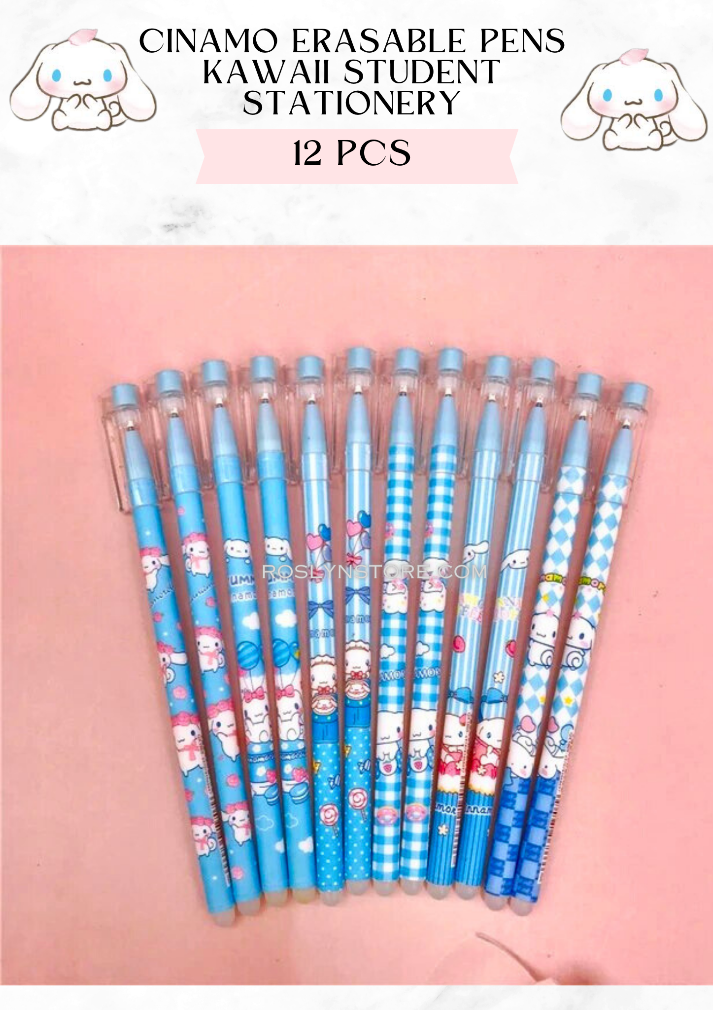 Cinamoroll-  ERASABLE PENS  -12 pcs in a box