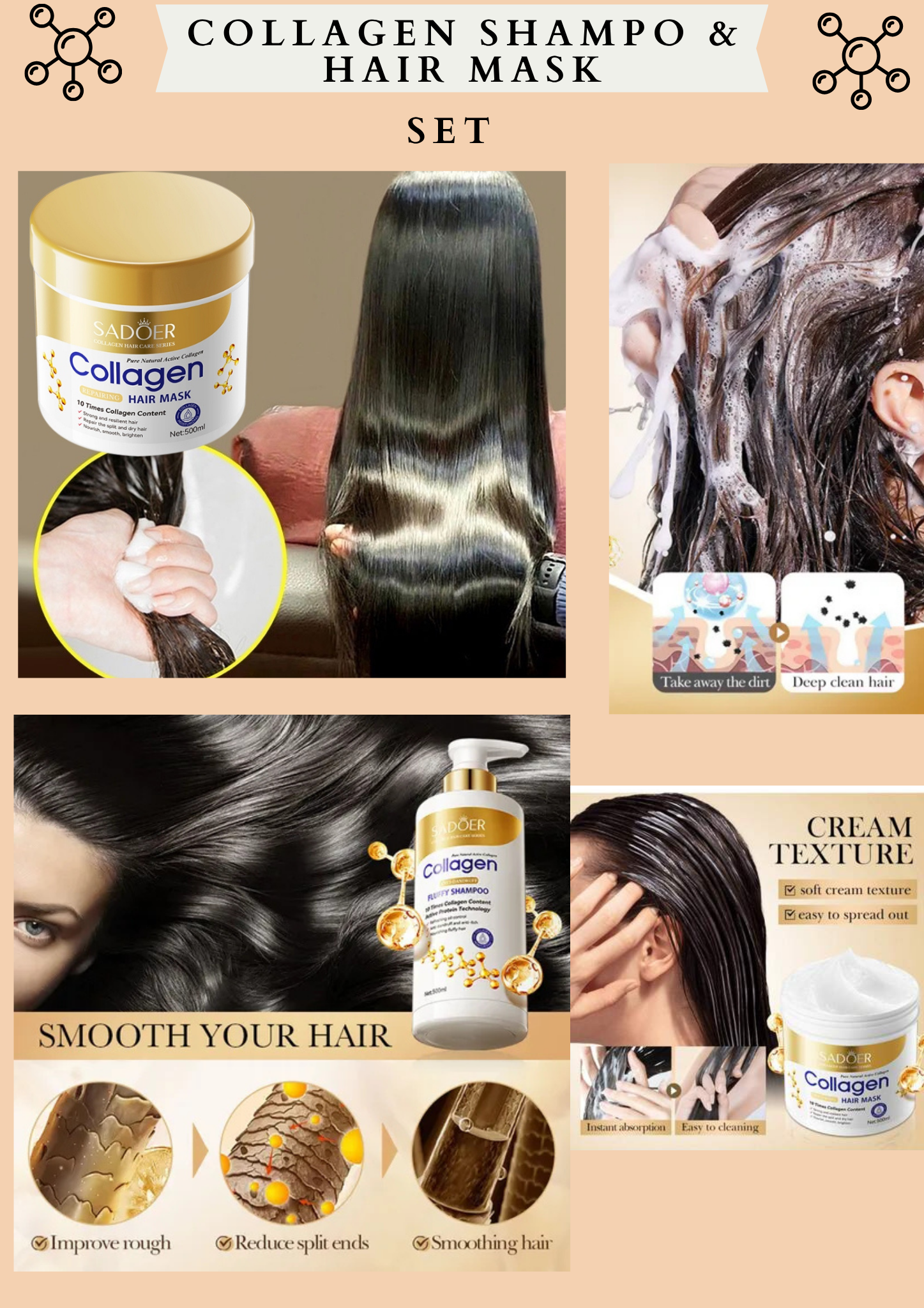 COLLAGEN SHAMPO & HAIR MASK (SADOER)