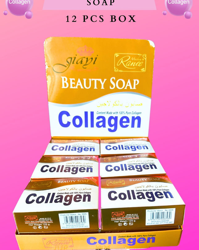 COLLAGEN  SOAP - 12 PCS box - 100% pure collagen