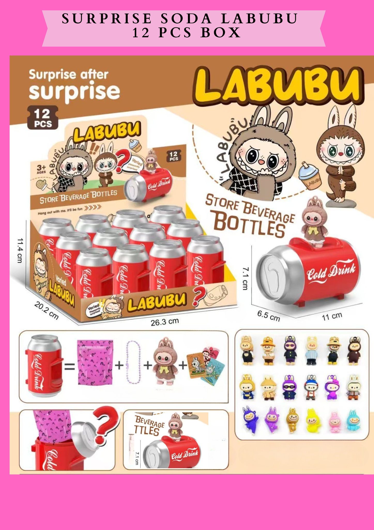 SURPRISE SODA - LABUBU 12 PCS BOX