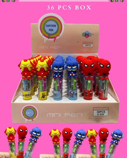 MINI PEN ADVENGERS - 36 PCS BOX
