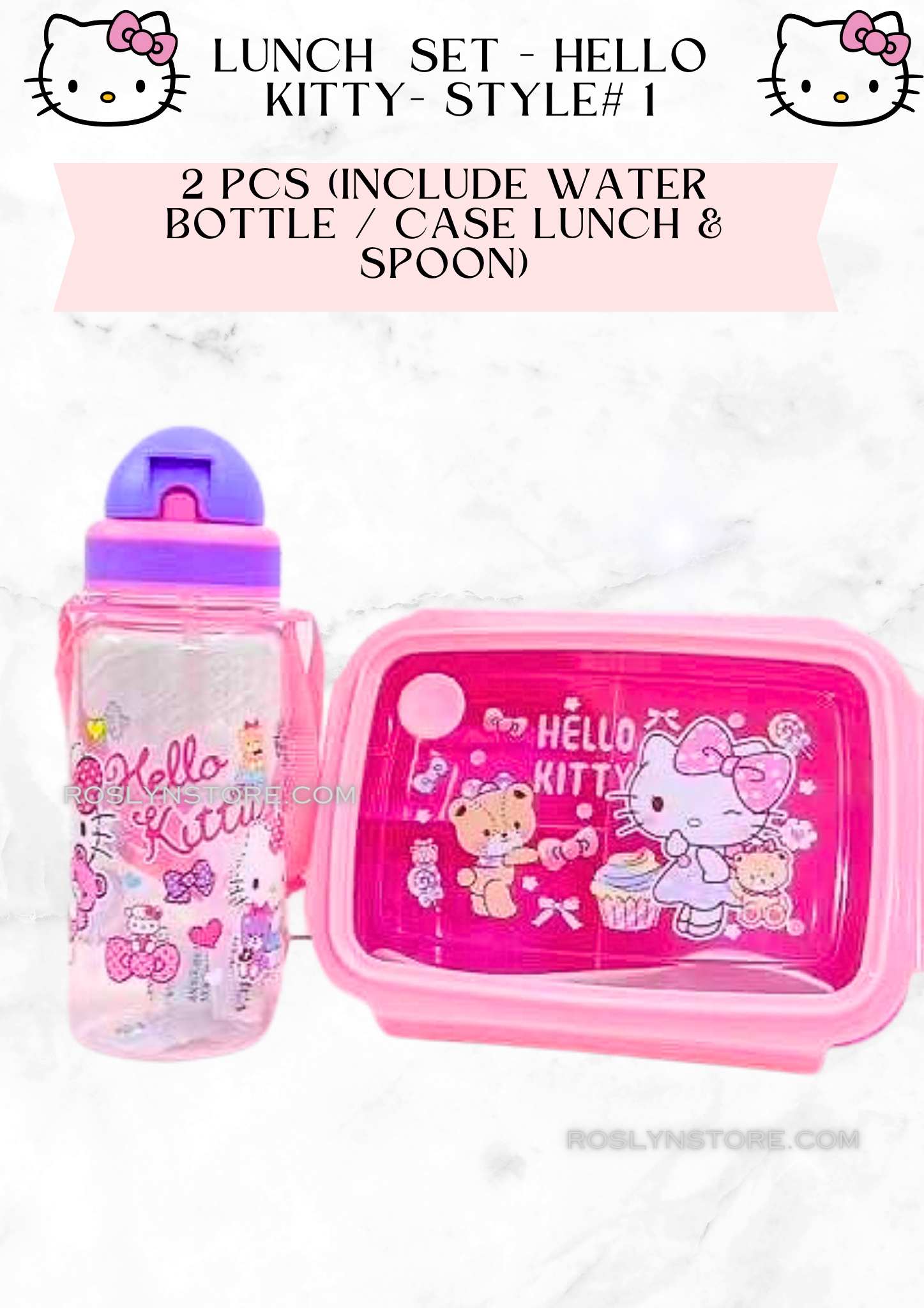 LUNCH SET STYLE# 1-(INCLUDE WATER BOTTLE / CASE LUNCH &
SPOON-