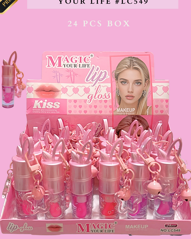 KEYCHAIN LIPGLOSS MAGIC YOUR LIFE #LC549 (24 PCS BOX)