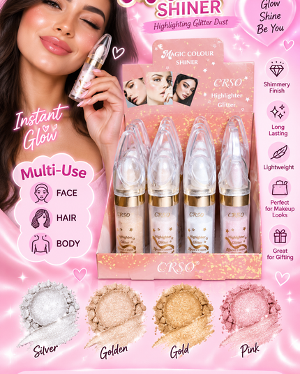 HIGHLIGHTER  GLITTER SHINER -12 pcs box -MAGIC COLOUR-83552 (L48)