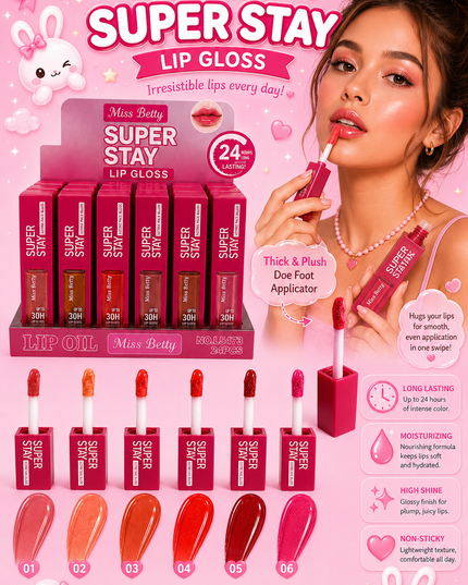 SUPER STAY LIPGLOSS MISS Betty  24 pcs box - #L5473