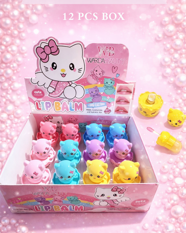 WARDA BEAUTY 2&1 LIP-BALM AND LIPGLOSS- CAT 12 PCS BOX