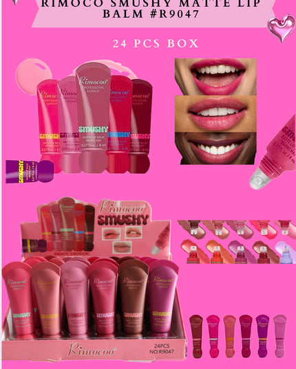 RIMOCO SMUSHY MATTE LIP BALM #R9047 -24 PCS box