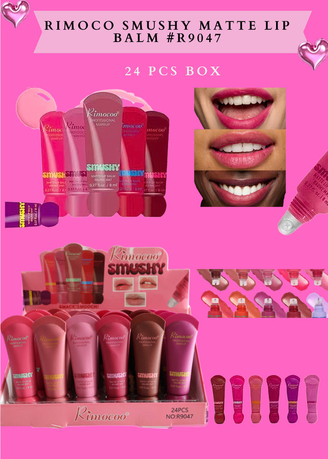 RIMOCO SMUSHY MATTE LIP BALM #R9047 -24 PCS box
