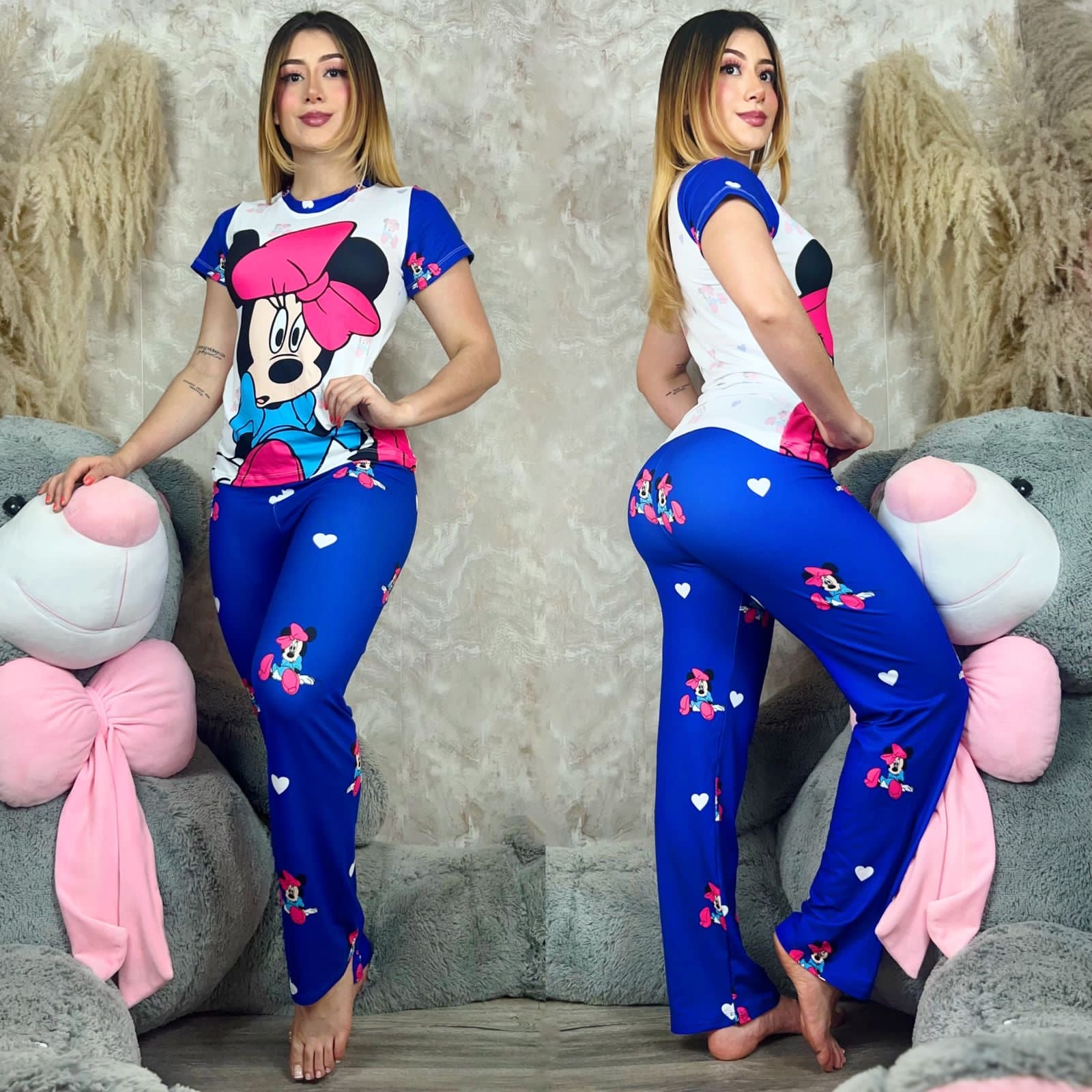 PIJAMAS COLOMBIANAS (S-M) MINNIE BLUE -