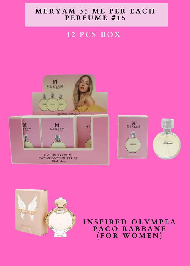 MERYAM 35 ML PER EACH PERFUME #15 - 12 PCS BOX