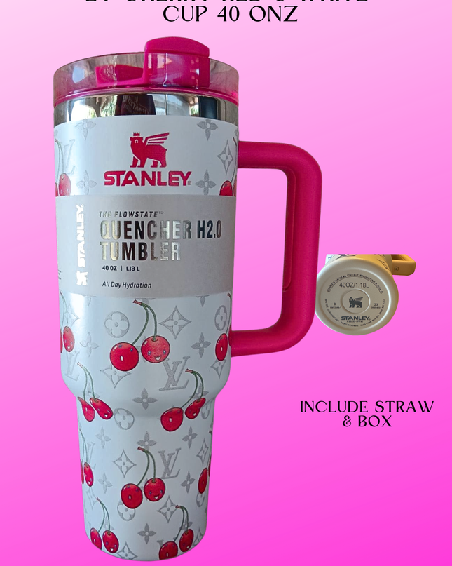 LV CHERRY RED & WHITE CUP 40 ONZ ( #1)