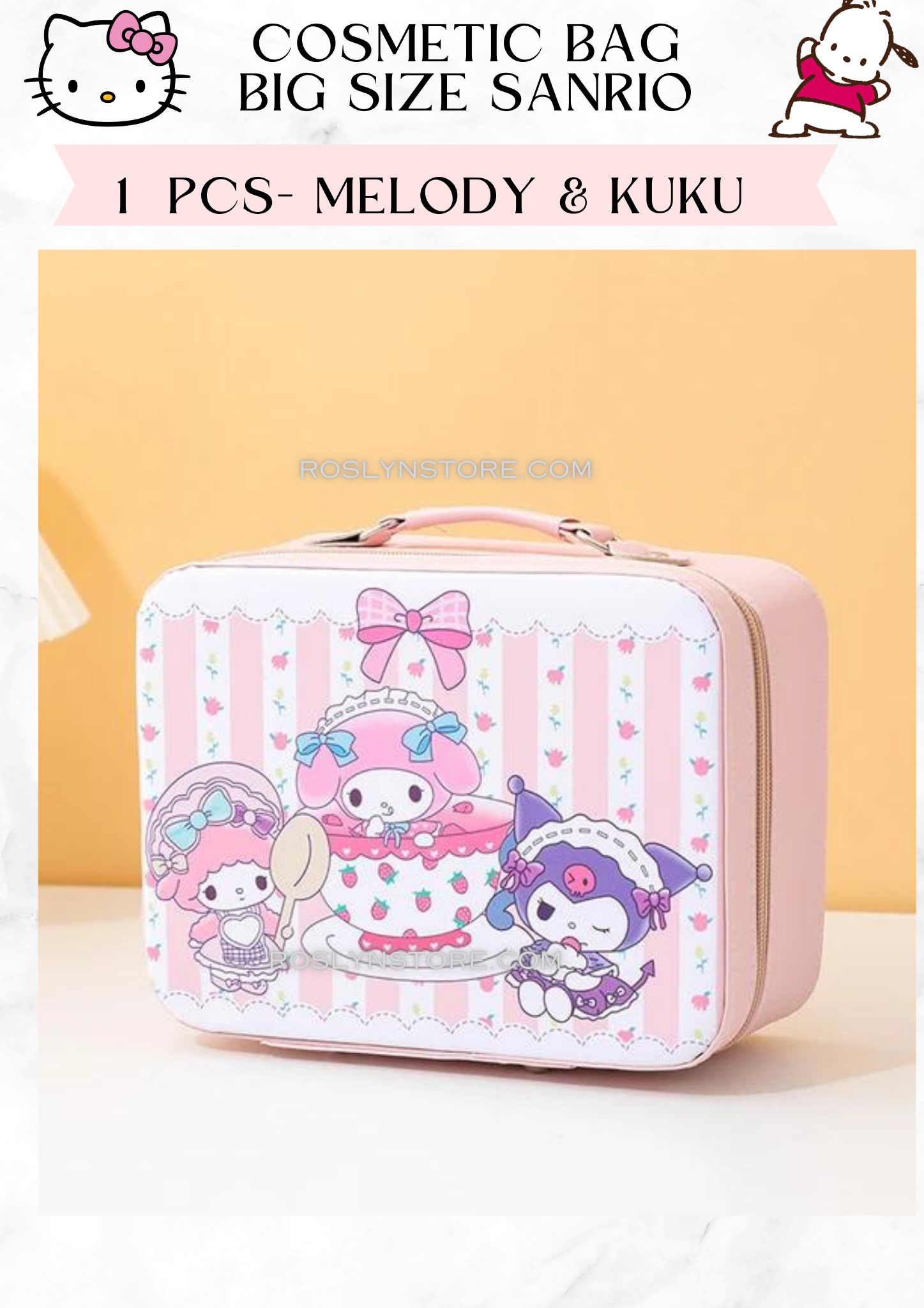 Cosmetic Bag - big size - Sanrio - 1pcs