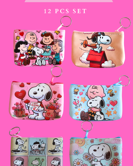 COIN BAG SNOOPY -12 PCS SET