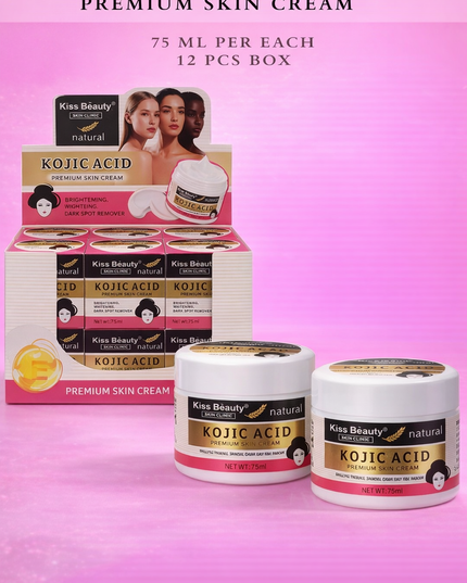 KISS BEAUTY KOJIC ACID PREMIUN SKIN CREAM 75 ML PER EACH -12 PCS BOX