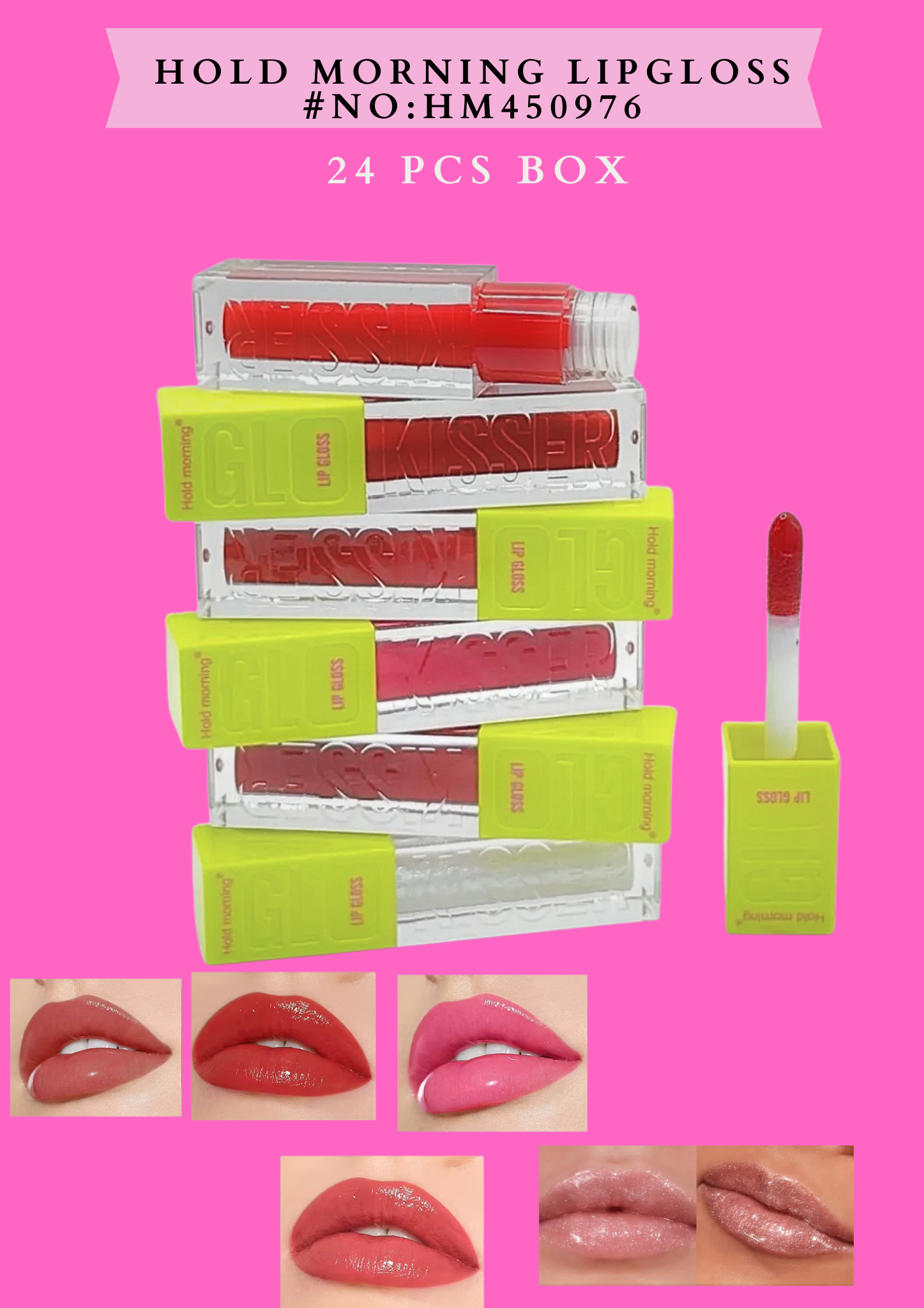 HOLD MORNING LIPGLOSS ( #NO: HM450976 ) - 24 PCS BOX