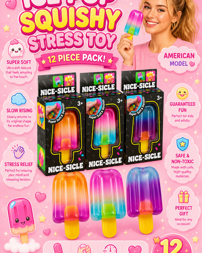 ICE POP ( NICE-SICLE) SQUISHY - 12 pcs